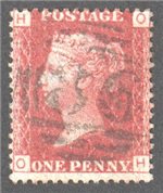 Great Britain Scott 33 Used Plate 123 - OH